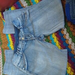 Silver Diva Junior Midrise Rhinestone/Embroidery Skinny Jean, Acid Wash, Size 11